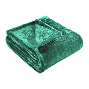SUPERIOR Solid Fleece Medium Weight Ultra-Plush Throw Blanket