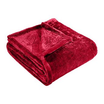 SUPERIOR Solid Fleece Medium Weight Ultra-Plush Throw Blanket