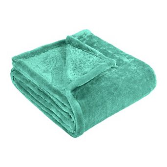 SUPERIOR Solid Fleece Medium Weight Ultra-Plush Throw Blanket