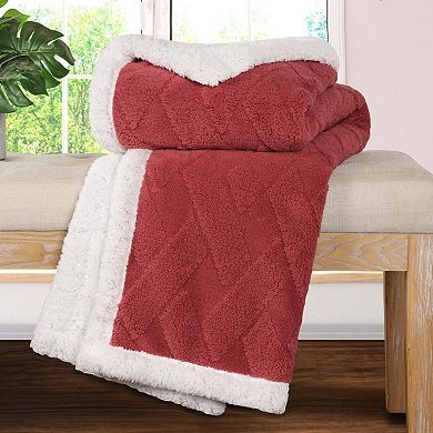 SUPERIOR Nuuk Reversible Plush Sherpa Fleece Blanket