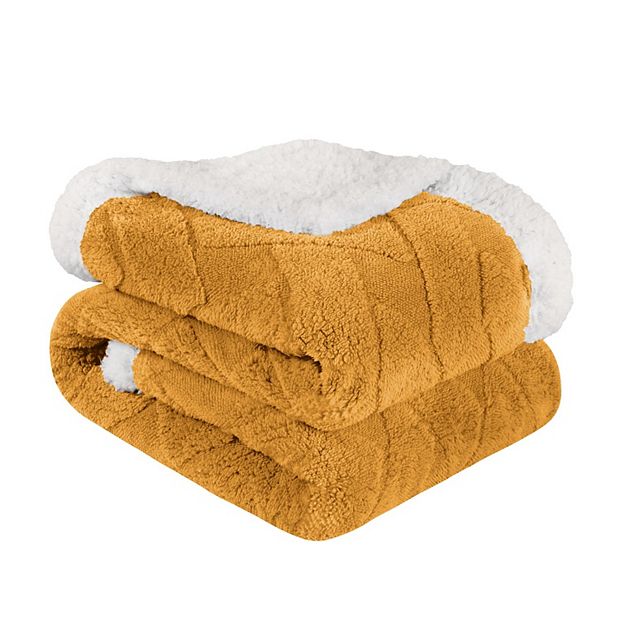 SUPERIOR Nuuk Reversible Plush Sherpa Fleece Blanket