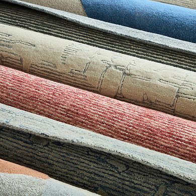 Town & Country Luxe Rita Ribbed Textured Hand Tufted 100% Wool Area Rug