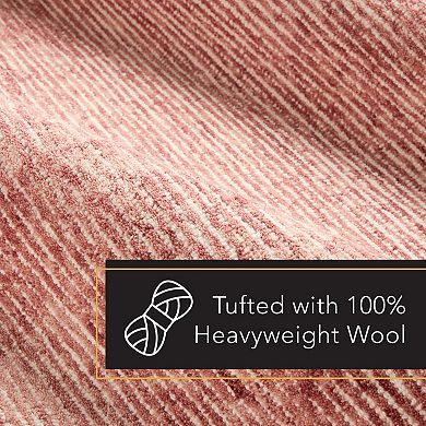 Town & Country Luxe Rita Ribbed Textured Hand Tufted 100% Wool Area Rug