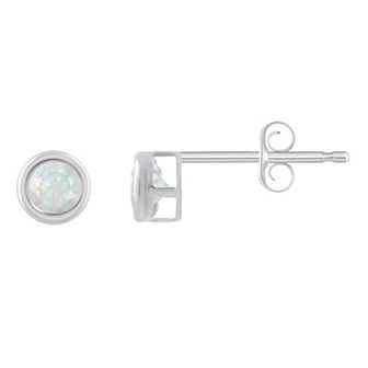 Celebration Gems Sterling Silver 3 mm Round Gemstone Stud Earrings