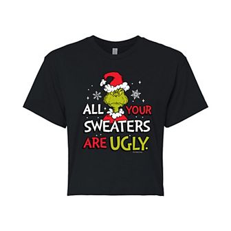 Juniors' Dr. Seuss Sweaters Are Ugly Cropped Tee