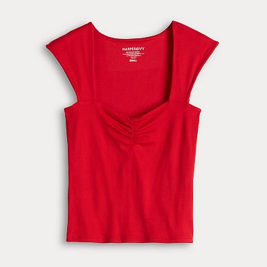 Juniors' Harper & Ivy Contour Sleeveless Sweetheart Top