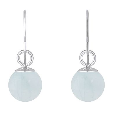 Celebration Gems Sterling Silver 5 mm Sphere Gemstone Drop Earrings