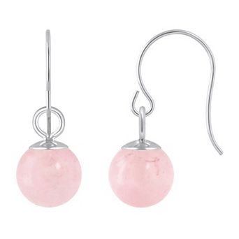 Celebration Gems Sterling Silver 5 mm Sphere Gemstone Drop Earrings