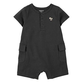 Baby Boy Carter's Black Palm Tree One-Piece Romper