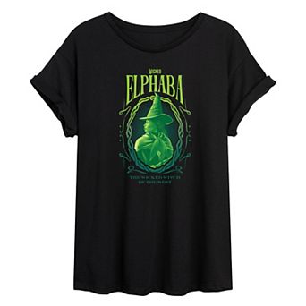 Juniors' Wicked Elphaba Wicked Witch Oversized Tee