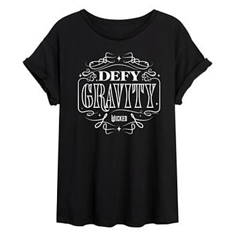 Juniors' Wicked Defy Gravity Oversized Tee