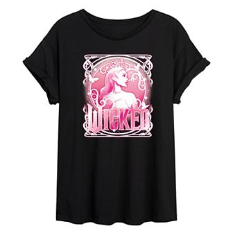 Juniors' Wicked Glinda Portrait Oversized Tee