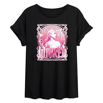Juniors' Wicked Glinda Portrait Oversized Tee