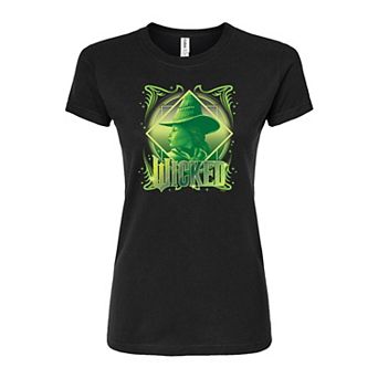 Juniors' Wicked Elphaba Portrait Fitted Tee