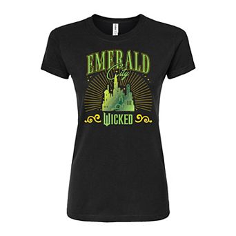Juniors' Wicked Emerald City Fitted Tee