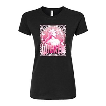 Juniors' Wicked Glinda Portrait Fitted Tee