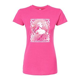 Juniors' Wicked Glinda Portrait Fitted Tee