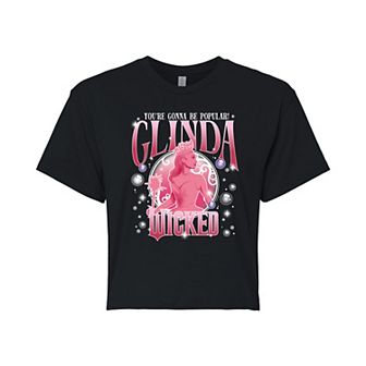 Juniors' Wicked Glinda Popular Cropped Tee