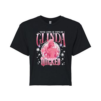 Juniors' Wicked Glinda Popular Cropped Tee