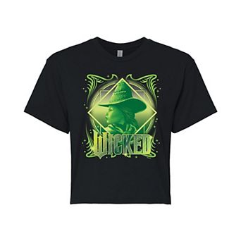 Juniors' Wicked Elphaba Portrait Cropped Tee