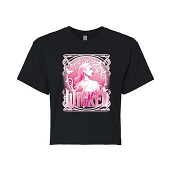Juniors' Wicked Glinda Portrait Cropped Tee