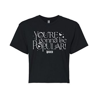 Juniors' Wicked You're Gonna Be Popular Cropped Tee