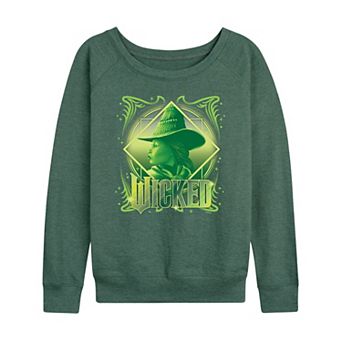 Women's Wicked Elphaba Portrait French Terry Long Sleeve Tee