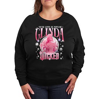 Plus Size Wicked Glinda Popular French Terry Long Sleeve Tee
