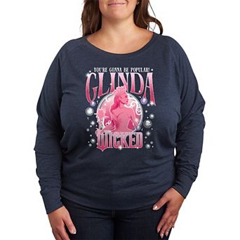 Plus Size Wicked Glinda Popular French Terry Long Sleeve Tee