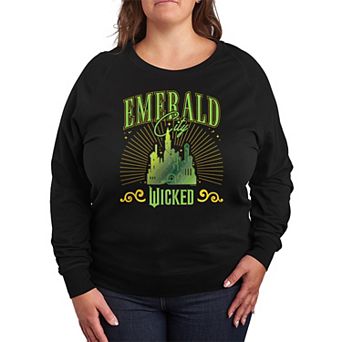 Plus Size Wicked Emerald City French Terry Long Sleeve Tee