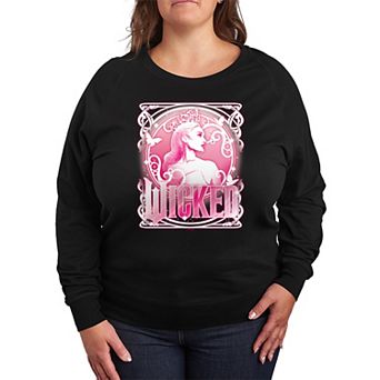 Plus Size Wicked Glinda Portrait French Terry Long Sleeve Tee