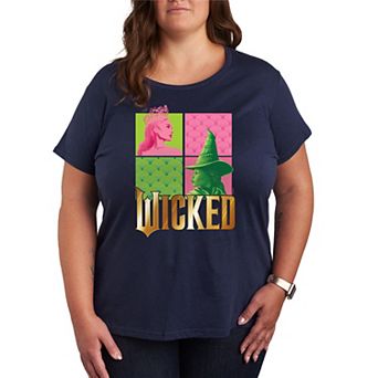 Plus Size Wicked Glinda & Elpha Grid Tee