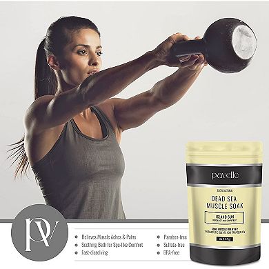 Pavelle 3 Lbs. Dead Sea Muscle Soak, 100% Natural Dead Sea Salts For Soaking