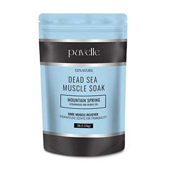 Pavelle 3 Lbs. Dead Sea Muscle Soak, 100% Natural Dead Sea Salts For Soaking