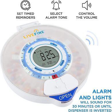 Live Fine Smart Automatic Pill Dispenser with Wifi, Travel Organizer Box