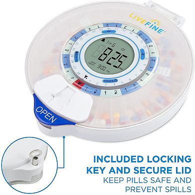 Live Fine Smart Automatic Pill Dispenser with Wifi, Travel Organizer Box
