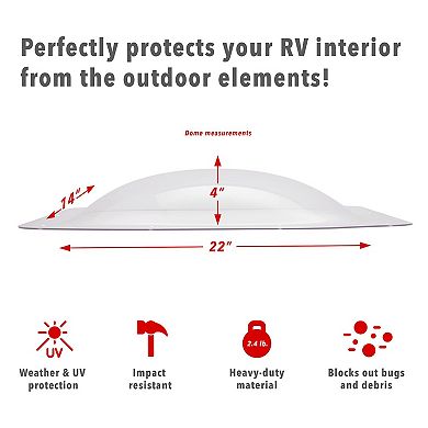 Hike Crew Rv Skylight - Rv Skylight Replacement Cover, 18” X 26” Fits Most Rv Openings
