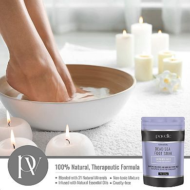 Pavelle 2 lbs. Dead Sea Foot Soak, Natural Bath Salts & Minerals For Tired Feet