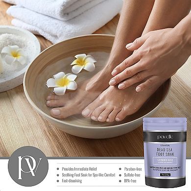 Pavelle 2 lbs. Dead Sea Foot Soak, Natural Bath Salts & Minerals For Tired Feet