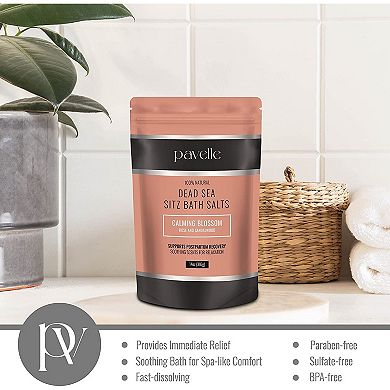 Pavelle 14oz Dead Sea Sitz Bath Salts, Sitz Bath Salt For Postpartum Recovery