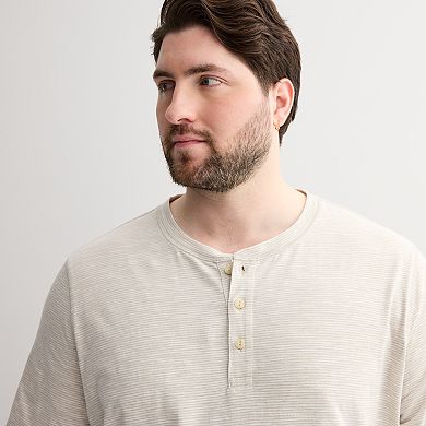 Big & Tall Sonoma Goods For Life® Short Sleeve Henley Shirt