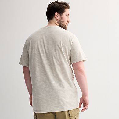 Big & Tall Sonoma Goods For Life® Short Sleeve Henley Shirt