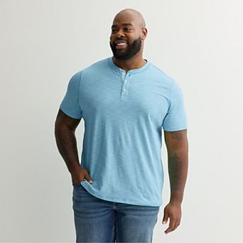Big & Tall Sonoma Goods For Life® Short Sleeve Henley Shirt