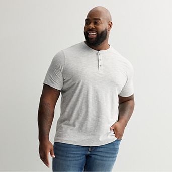 Big & Tall Sonoma Goods For Life® Short Sleeve Henley Shirt