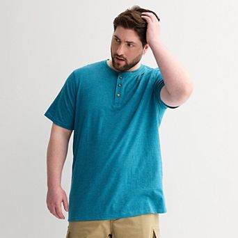 Big & Tall Sonoma Goods For Life® Short Sleeve Henley Shirt