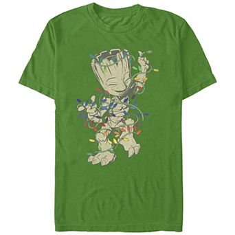 Men's Marvel Guardians Of The Galaxy Groot Christmas Dance Graphic Tee