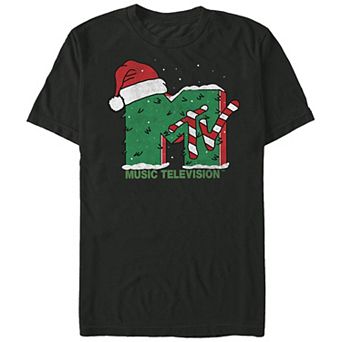 Men's MTV Christmas Tree Print Logo Graphic Tee