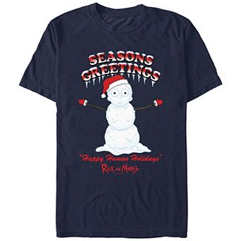 Men's Rick And Morty Seasons Greetings Graphic Tee