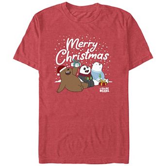 Men's We Bare Bear Merry Christmas Graphic Tee