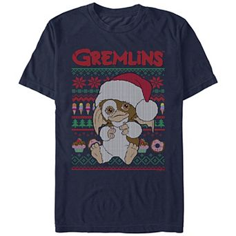 Men's Gremlins Gizmo Christmas Sweater Graphic Tee